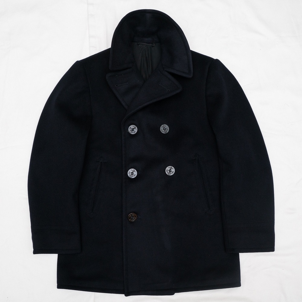 Vtg 60s 1962 Authentic US Navy Clothing Depot Wool Pea Coat 38R Military Stencil - Picture 5 of 13